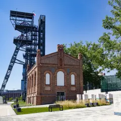 Dawna kopalnia Guido w Zabrzu, jedno z ciekawych miejsc do 100 km od Katowic. Industrialna architektura i wieża szybu.
