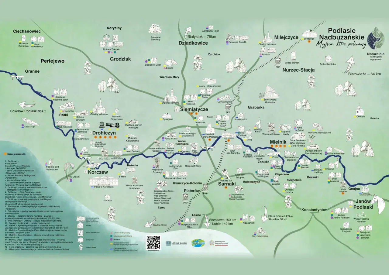 Odkryj magiczne miejsca na Podlasiu: od zabytków po agroturystykę. Mapa zaprasza do zwiedzania!