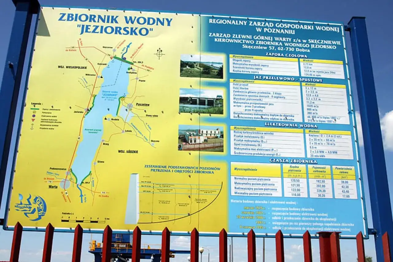 Mapa zbiornika wodnego 